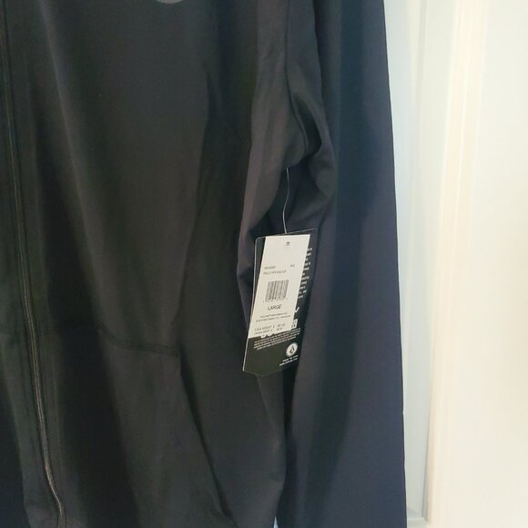 NWT Volcom Mens Rally Hooded Long Sleeve Thrashguard UV zip up shirt black M L - Picture 3 of 12